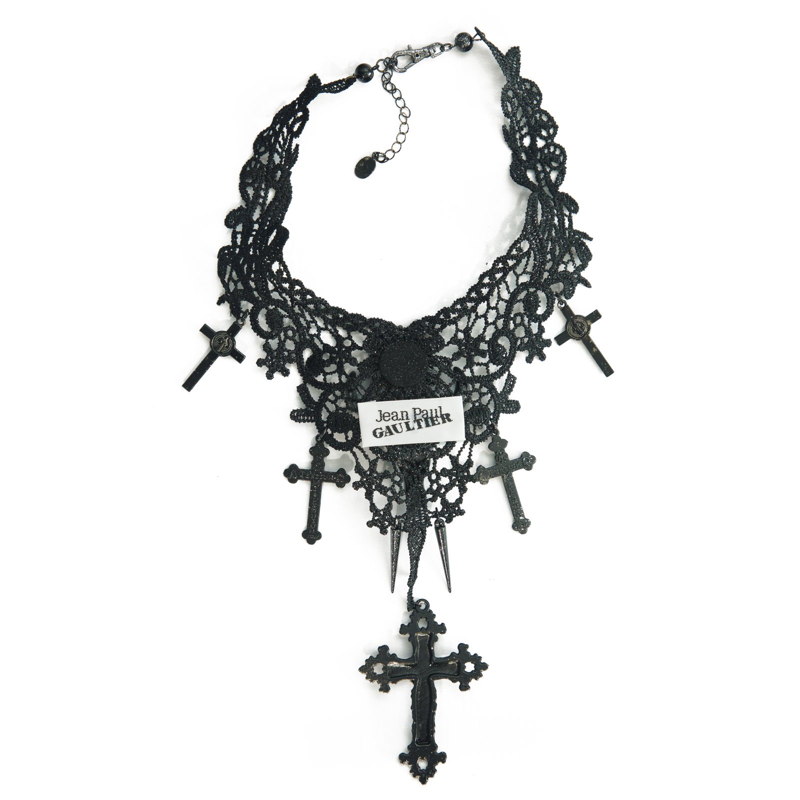 アクセサリー jean paul gaultier archive crossnecklace Jean Paul Gaultier 90S Sample 1/1 XXL Silver 5 Crucifix Cross Deer