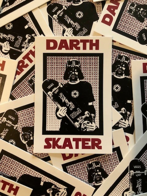 Image of Darth Skater sticker 