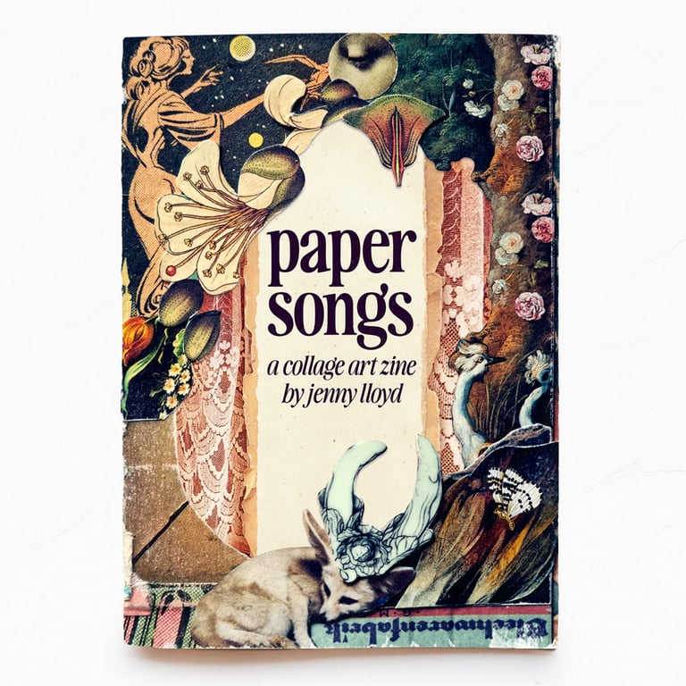 ‘paper songs’ n° 1 – full colour, twenty-page collage art zine, first edition
