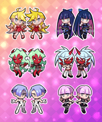 PRE-ORDER Panty & Stocking Acrylic Charms<br>| Unofficial Fan Merch |