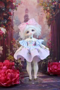 Image 2 of Handmade Dress for Teacup Marionette OOAK - pink/blue