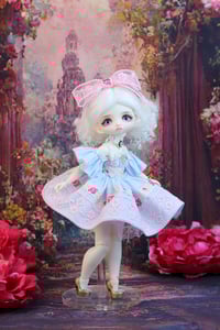 Image 3 of Handmade Dress for Teacup Marionette OOAK - pink/blue