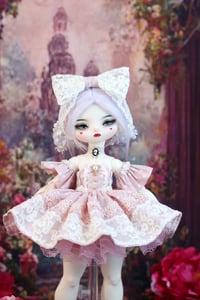 Image 2 of  Handmade Dress for Teacup Marionette OOAK - pink/ecru
