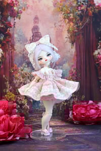 Image 4 of  Handmade Dress for Teacup Marionette OOAK - pink/ecru