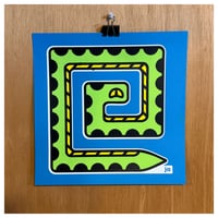 "Snake" (BRIGHT BLUE) Screen Print