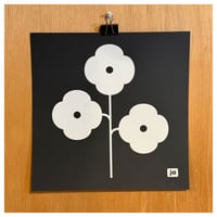 "Flowers" (EMO BLACK) Screen Print