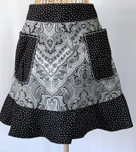 Image of Half Apron {Black & White}