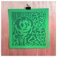 "Girl With Plants" (GREENGREEN) Screen Print
