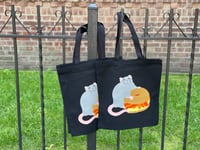 Image 2 of Bacon Egg and Cheese Rat Tote Bag