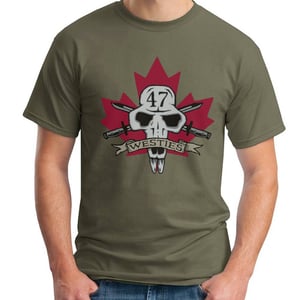 Image of Westie Beaver Skull Tactical T  (Maple Leaf) 