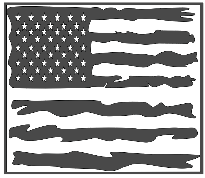Image of American Flag Template
