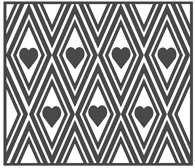 Image of Diamond Heart Template