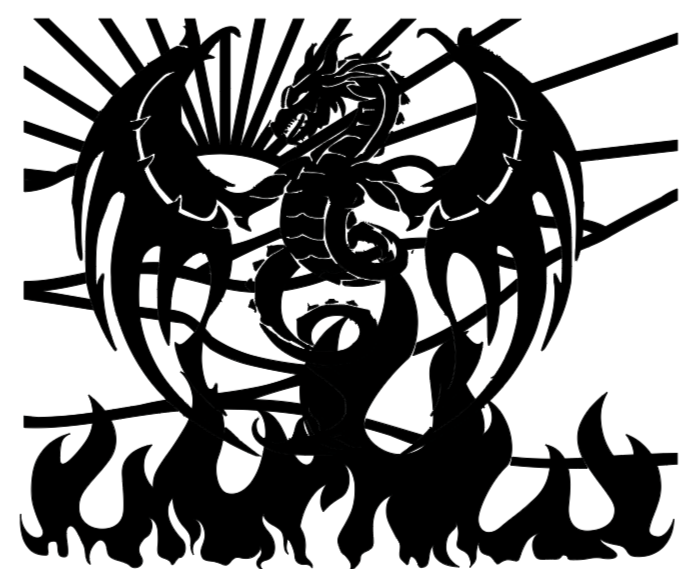 Image of Dragon Flames Template