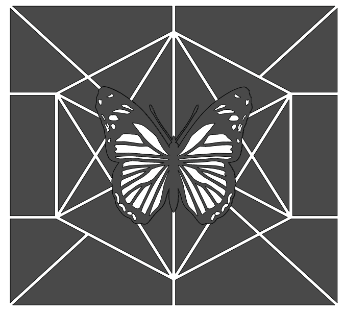 Image of Geo Butterfly Template