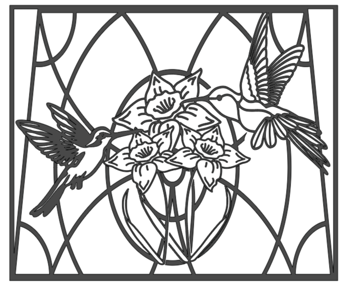 Image of Hummingbirds Template