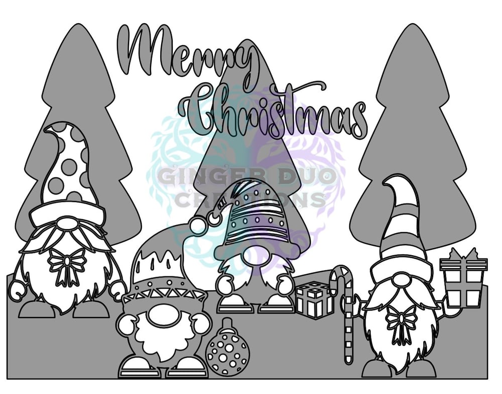 Image of Merry Gnomes Template
