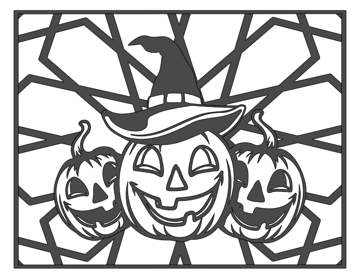 Image of Halloween Pumpkins Template
