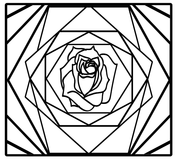 Image of Trippy Rose Template