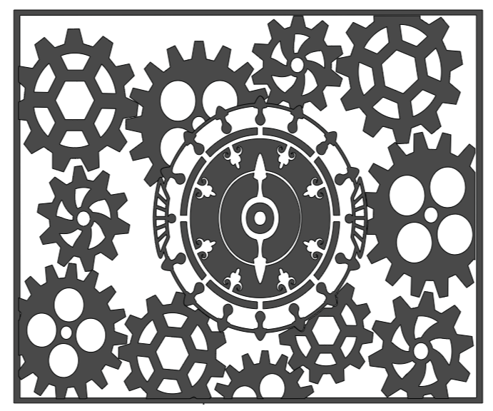 Image of Steampunk Gears Template