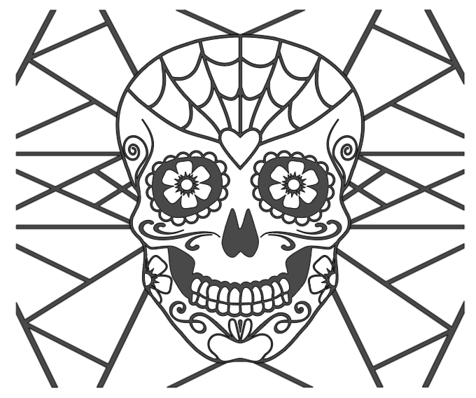 Image of Sugar Skull Template
