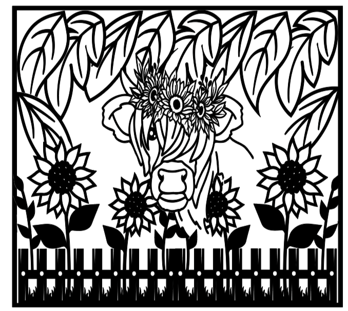 Image of Sunflower Heifer Template