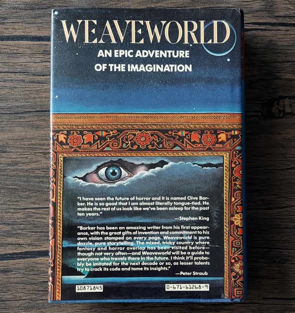Weaveworld, by Clive Barker - SIGNED bookplate