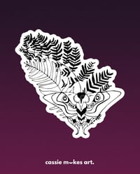 Image 1 of Moth Vinyl Sticker - Ellie's Tattoo