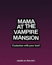 Image 1 of Custom Vampire Mansion Vinyl Sticker