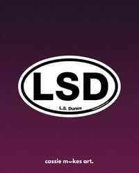 Image 4 of Oval Bumper Sticker/Magnet Parody - EMO, LSD, MCR, DGD