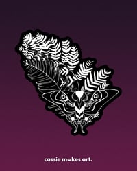 Image 2 of Moth Vinyl Sticker - Ellie's Tattoo