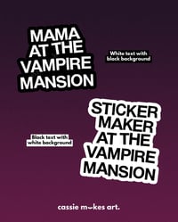 Image 2 of Custom Vampire Mansion Vinyl Sticker