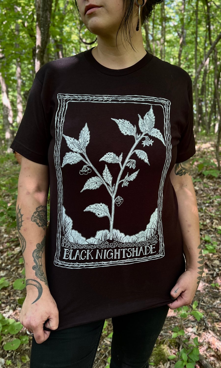 Image of SOVRIN X FORAGERCHEF BLACK NIGHTSHADE MENS TEE