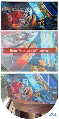 Image 2 of Rent Free – Barn Owl in the Attic painting