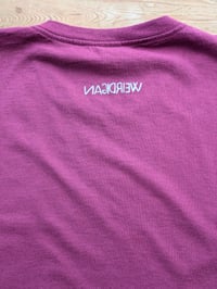 Image 5 of Touch of gold tee - burgundy 