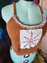 Image 1 of Brown babydoll crop cami