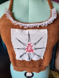 Image 3 of Brown babydoll crop cami