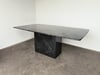 Black Marble Pedestal Dining Table