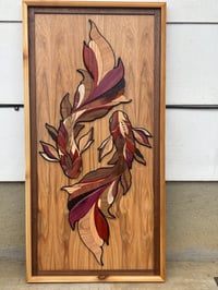 Image 4 of Koi Fish Wooden Wall decor : Balance in motion Yin Yan decor