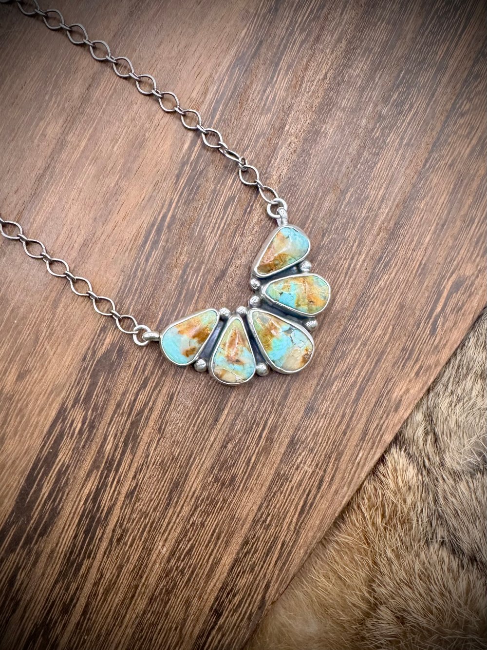 Image of Sierra Blue Cluster Necklace 🩵