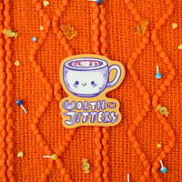 Image 2 of Worth the Jitters Coffee Vinyl Sticker
