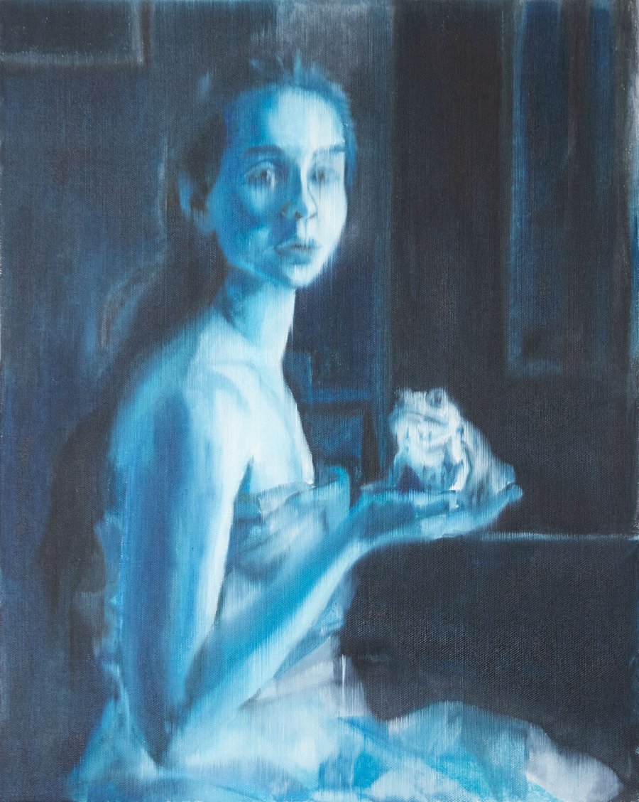 Image of Original Painting "Portrait With a Toad" (Ships from USA)