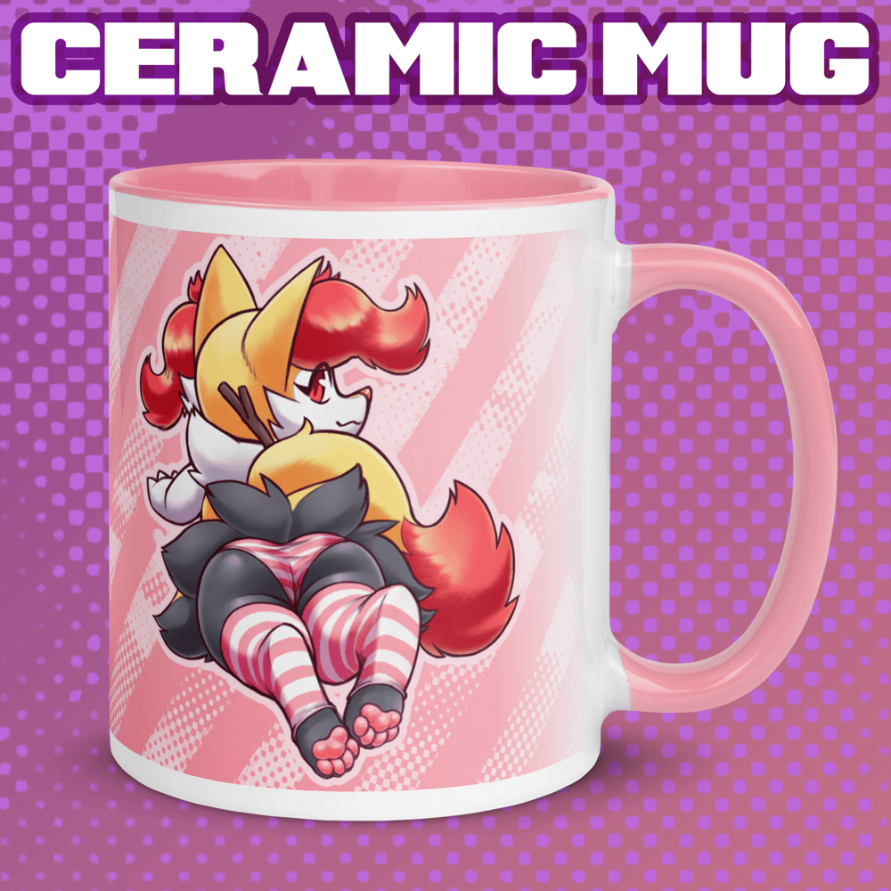Pink Striped Phox Mug