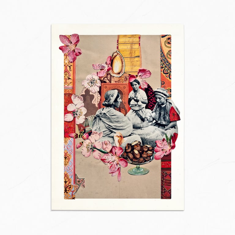 ‘almond blossom’ – wildflowers of palestine, fine art charity prints Image 4