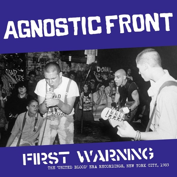 Image of AGNOSTIC FRONT - "First Warning: The 'United Blood' Era Recordings, New York City, 1983" Lp (color)