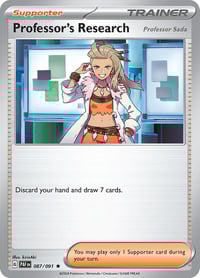 Professor's Research - 087/091 - SV: Paldean Fates - Near Mint x4