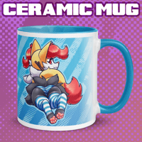 Image 1 of Blue Striped Phox Mug