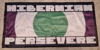 **HALF PRICE* Hibs, Hibernian, Persevere 1x0.5m Football/Ultras Flag.