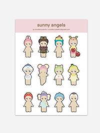 Sunny angels sticker sheet