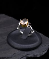 Image 2 of SILKY SMOKY QUARTZ GATE RING - 6