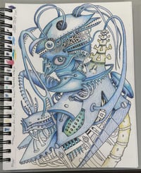 Image 7 of Original Ink/Graphite & Colored Pencil Drawing • Framed